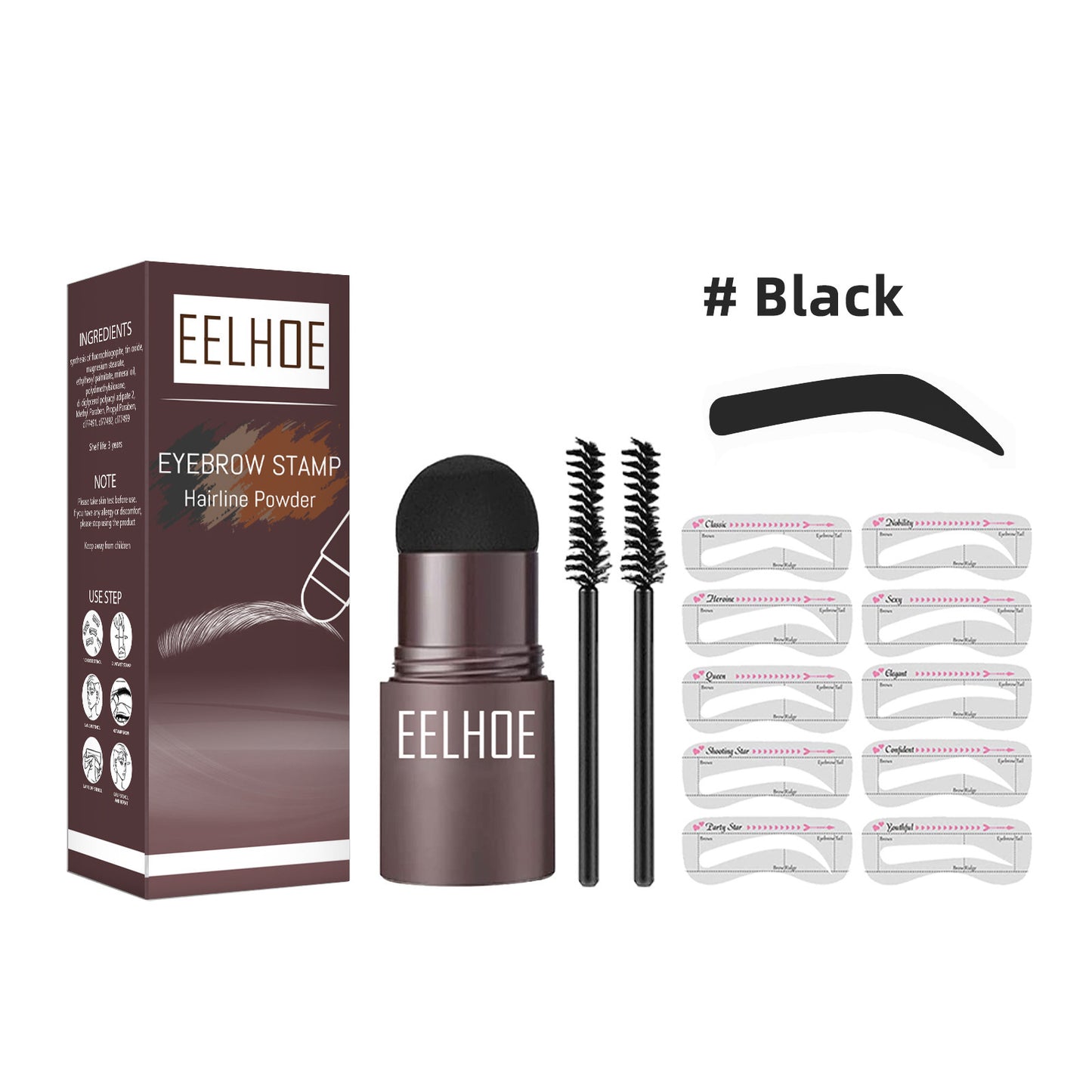 Eyebrow Stencil Powder Set | Hairline Powder | WATERPROOF
