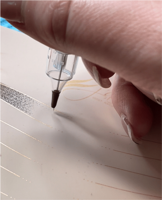 Pack of 5 Double sided microblading and ombré practice skin with GOLD lining