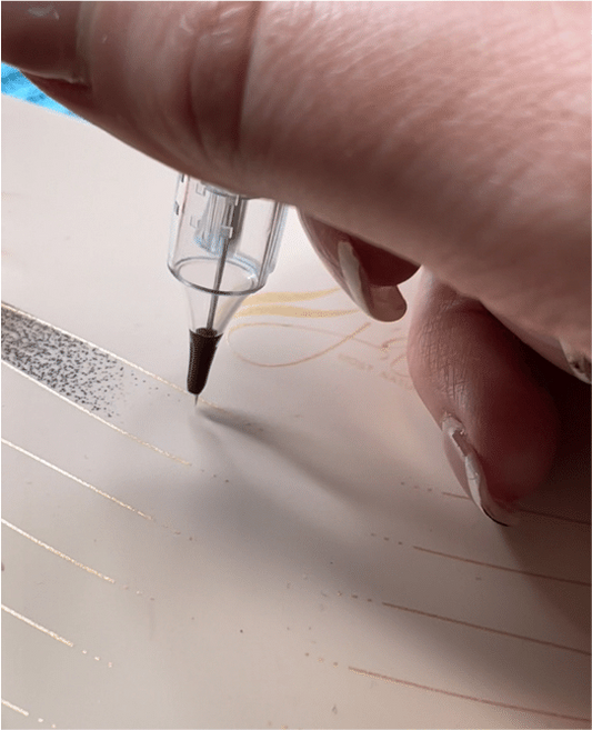 Pack of 5 Double sided microblading and ombré practice skin with GOLD lining