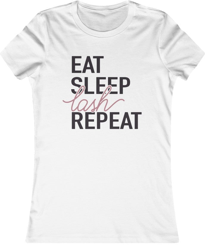 Eat Sleep Lash Repeat Womens Tee