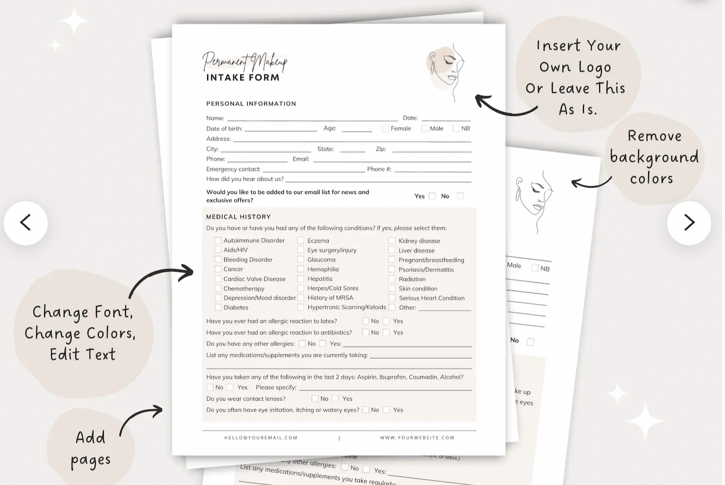 PMU Consent Form Packet