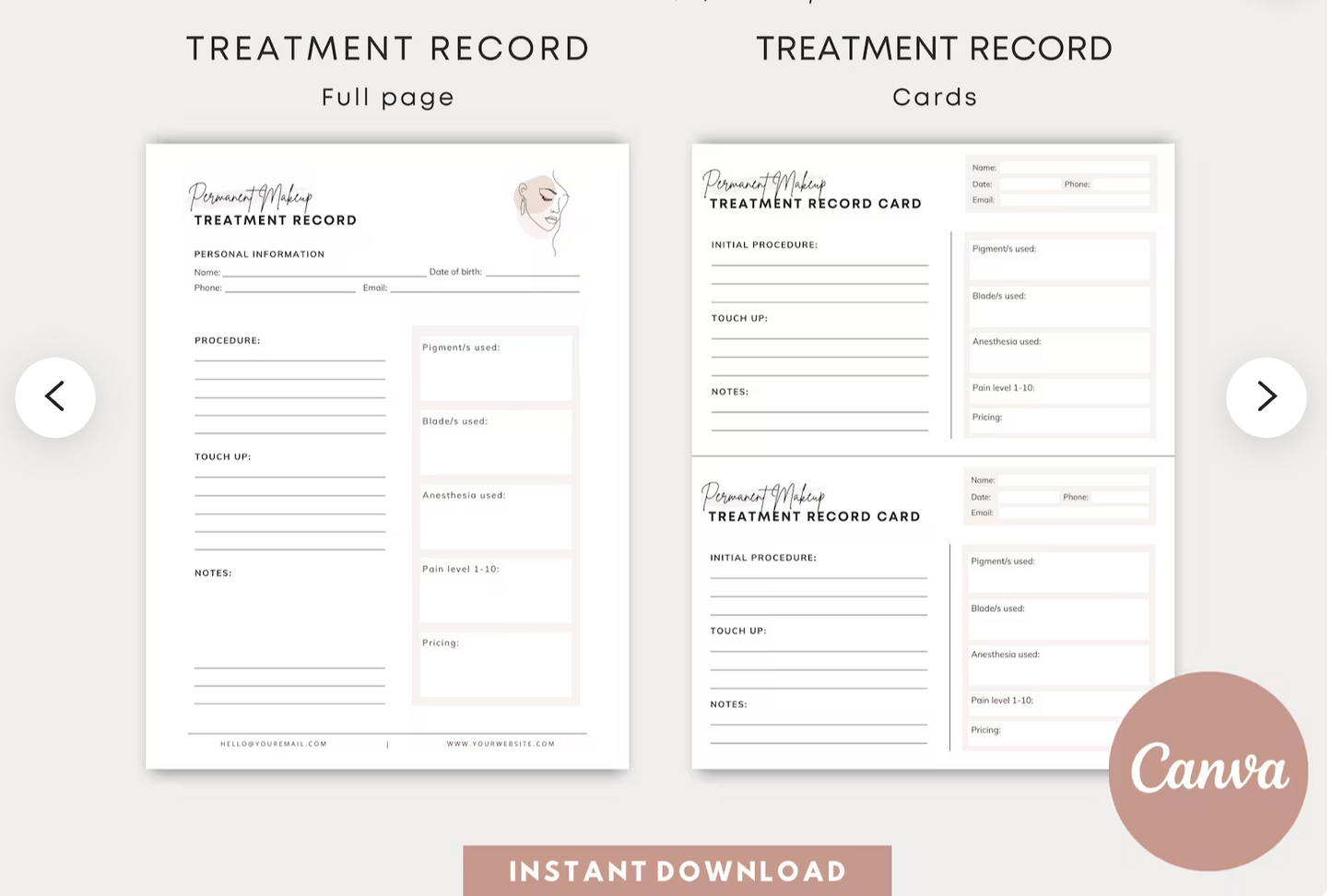 PMU Consent Form Packet