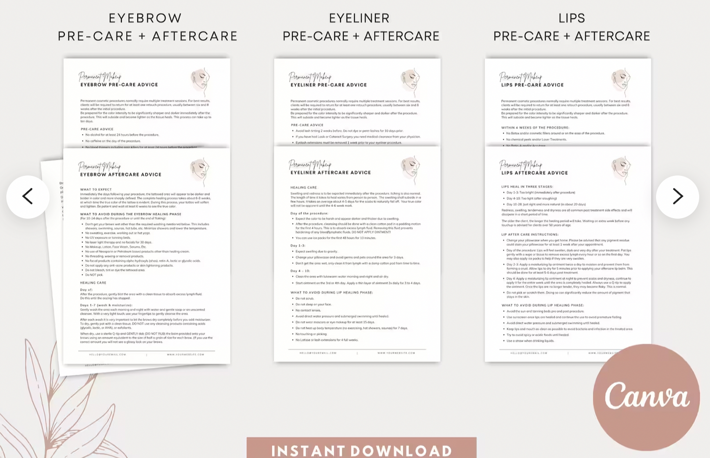 PMU Consent Form Packet