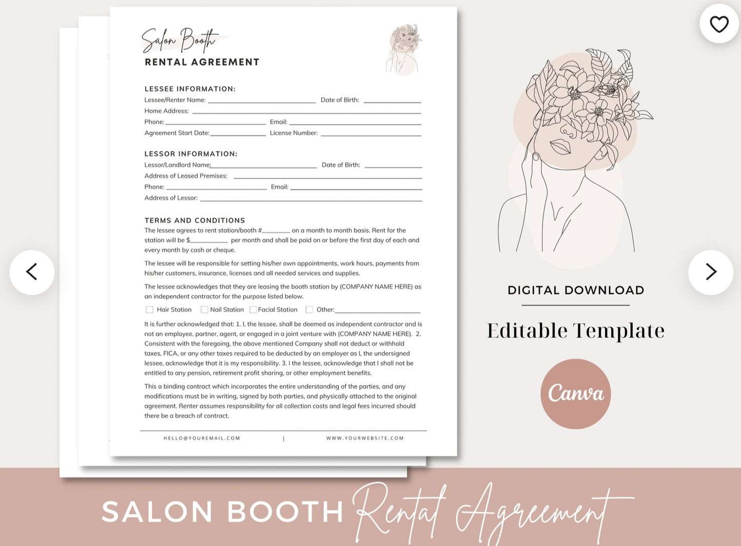 SALON BOOTH/ROOM RENTAL AGREEMENT