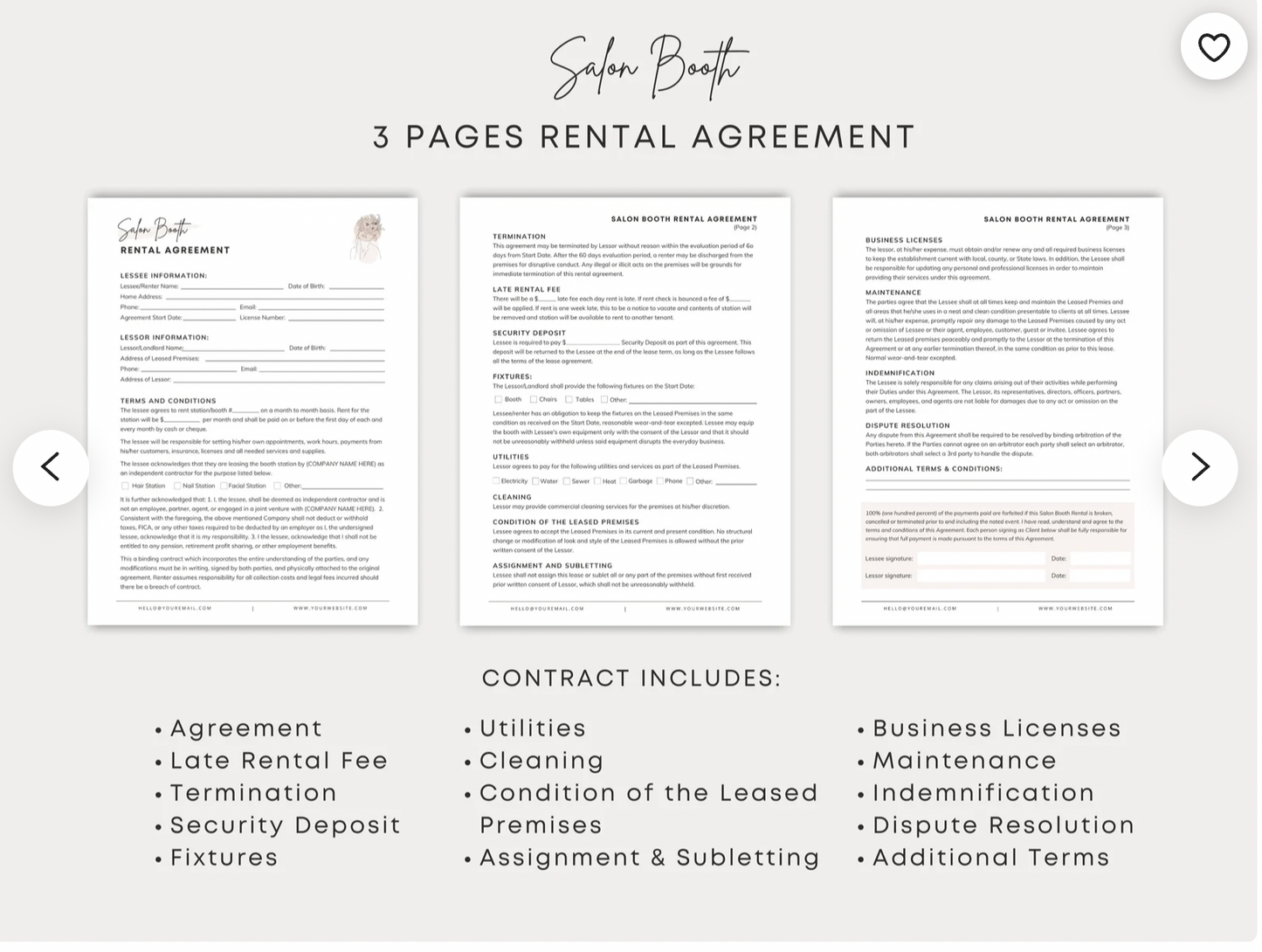 SALON BOOTH/ROOM RENTAL AGREEMENT